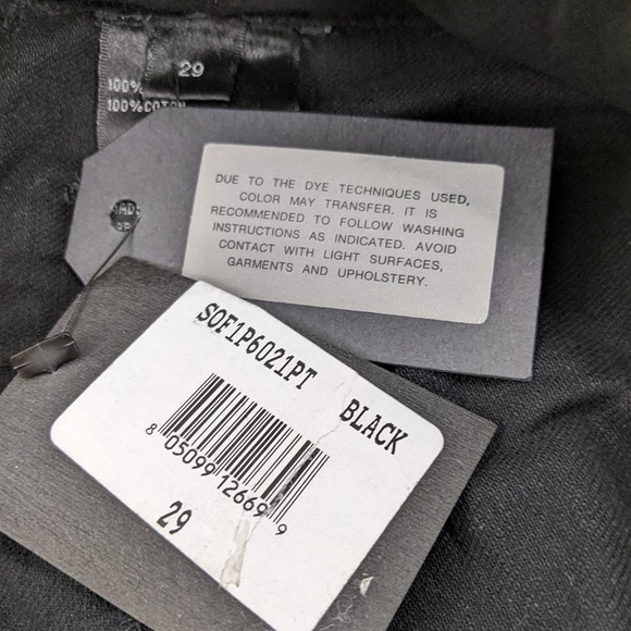 Saks Fifth Avenue Size 29 Mens Button Fly Black Jeans In Smoky black - Picture 12 of 12